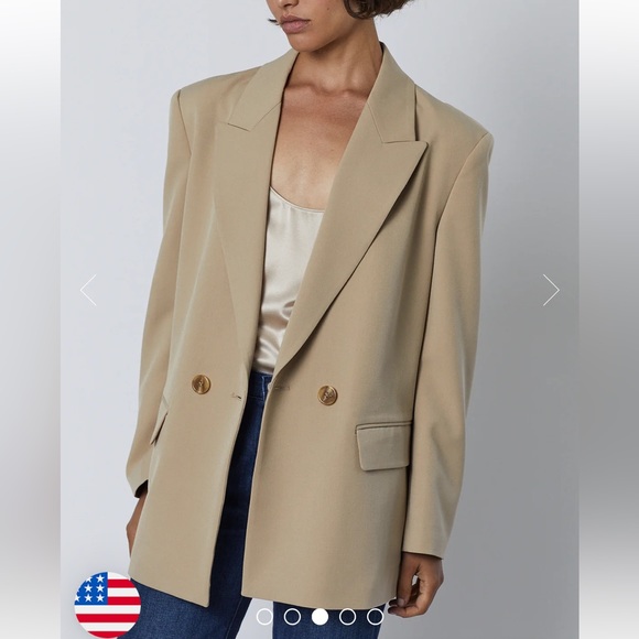 Velvet by Jenny Graham Khaki Fairfax Blazer - Picture 1 of 11